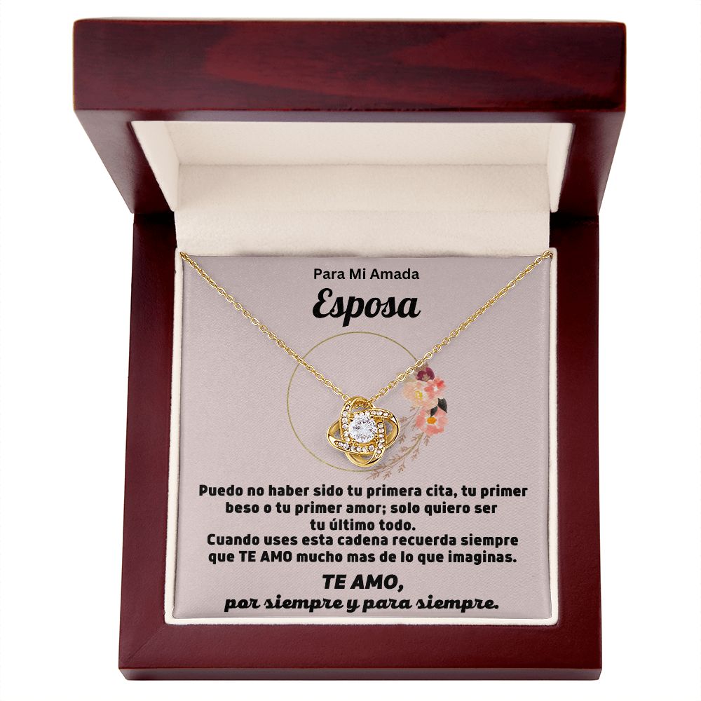 Para Mi Amada Esposa Collar Nudo de Amor
